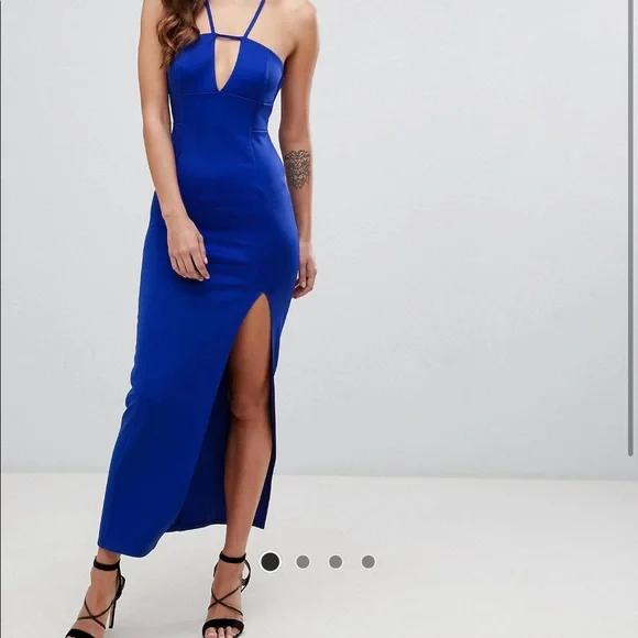 asos blue scuba dress Buy Women Royal Blue Sweetheart Neck Bodycon Midi Dress Online at Best  Price main image 1